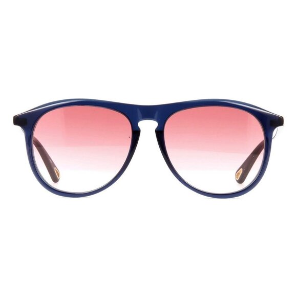 New Authentic  Chloe Esther CH0009S 001 Blue Round Sunglasses Women - Picture 2 of 4